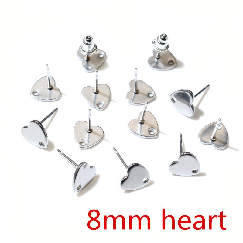 20pcs 316L Stainless Steel Geometric Earring Stud Earring Posts Connector Fashion Styles DIY Jewelry Making Findings Accessories