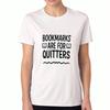 Bookmarks Are For Quitters Unisex's Cotton T Shirt, Premium Cotton Quality Print, Durable, Casual Fashion, Book Lover Tee, Unique Design, Reading Gift