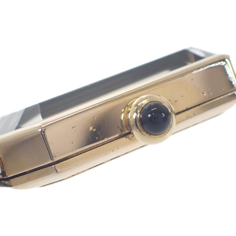 Chanel H0001 S Uhren Vergoldet/Leder Damen schwarzes Zifferblatt