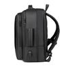 Men's Large-Capacity Waterproof Leather Multi-Functional Business Laptop Travel Backpack