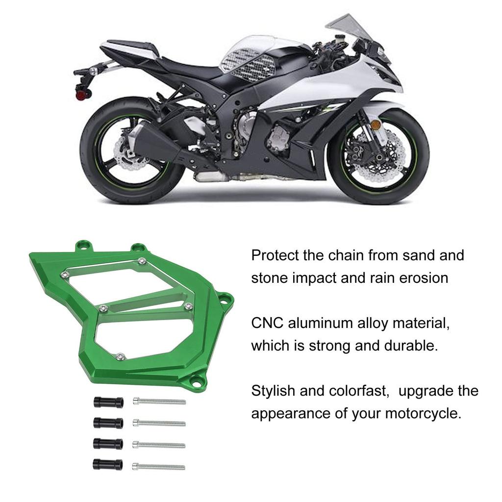 Aluminum Alloy Motorcycle Front Sprocket Cover for ZX10R 2011-2017 (Green)