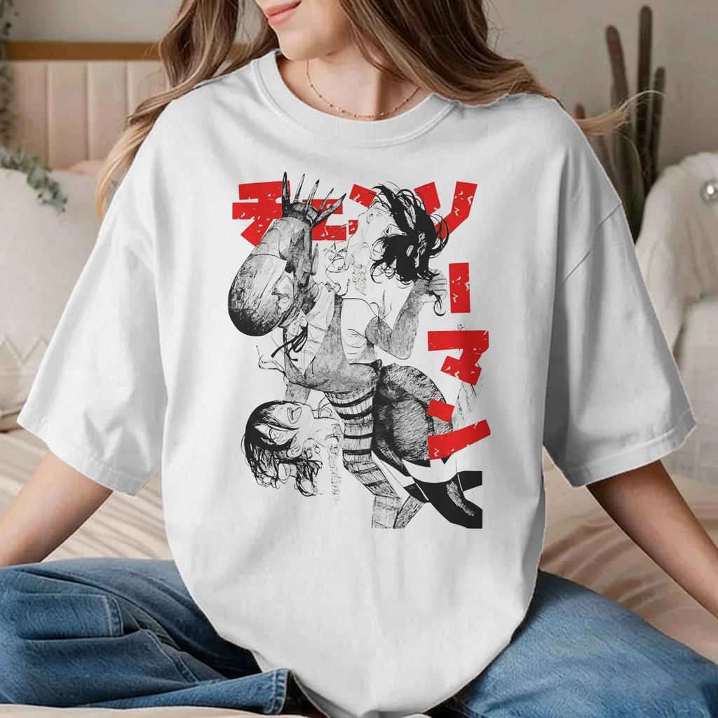 Chainsawunisexs Reze Unisex Unisex T Shirt Anime Movie Vintage Tees Short Sleeve O Neck Tshirt 100 Cotton Summer Clothes