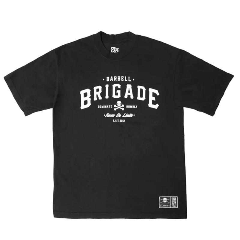 Barbell Brigade Men's Oversized Cotton T-Shirt Sports Gym Fitness Streetwear Loose Unisex Short Sleeve Tees