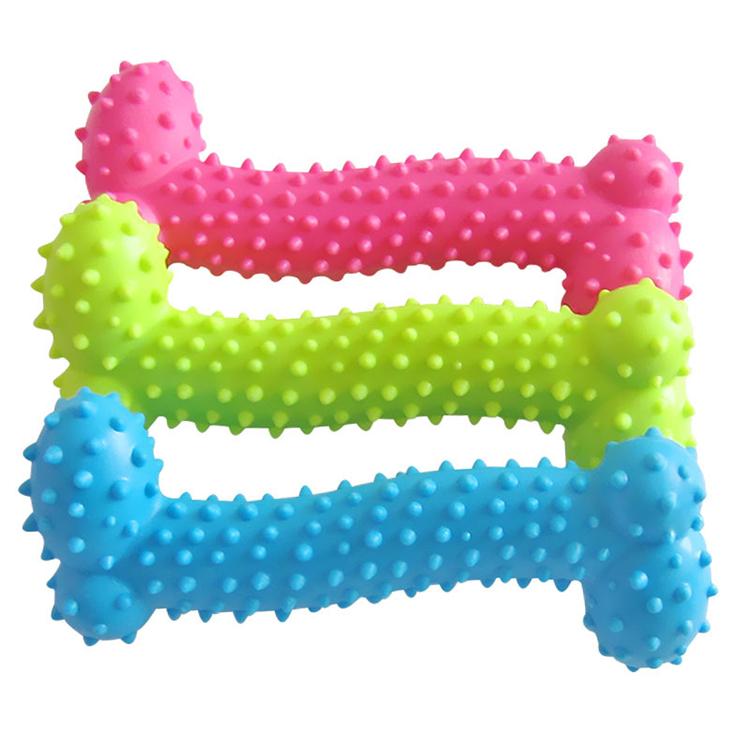 2026 Hots Tpr Rubber Dog Cat Bone Shape Toys Molar Cleaning Teeth Durable Dog Chew Toy