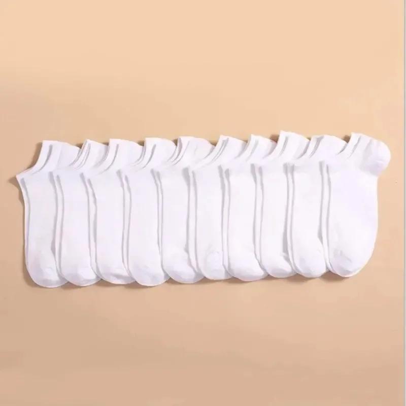 

10/20 Pairs Unisex Casual Plain Color Boat Socks Thin Breathable Comfy Anti-odor Sweat-absorbing Low Cut Men Women Ankle Socks One Size