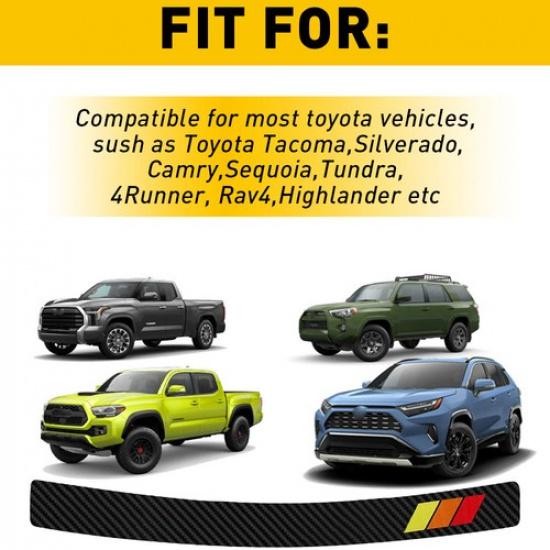 

Rear Guard Rubber Bumper Sill Pad Trunk Plate Protector Cover Trim For Toyota