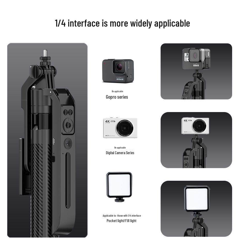 C12 Smart AI 360° Face Tracking Selfie Stick Gimbal, 1.8m Travel Vlog Aluminum Alloy.