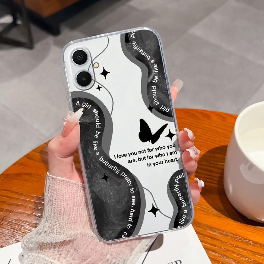 For Samsung A07 A71 A53 A54 M36 F36 F56 A17 A37 Shockproof Transparent TPU Phone Case Cute Panda Pattern Fashion Shell For Samsung Silicone Back Cover