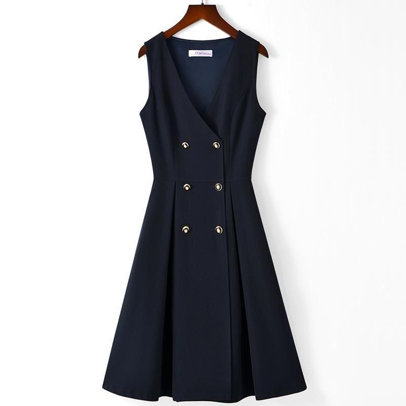 

2024 Spring/Autumn Women s Slimming Vest Dress: Professional, Trendy College Style M 85-100 lbs
