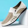 Fashion Fashion Summer Mesh Breathable Men Classic Shoes Slip on Loafers Leather Man Casual Flat Summer Driving Shoes Walking Moccasins