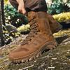 Popular direct sales new off-road training hiking combat comfortable wear-resistant thick-soled military boots hiking shoes