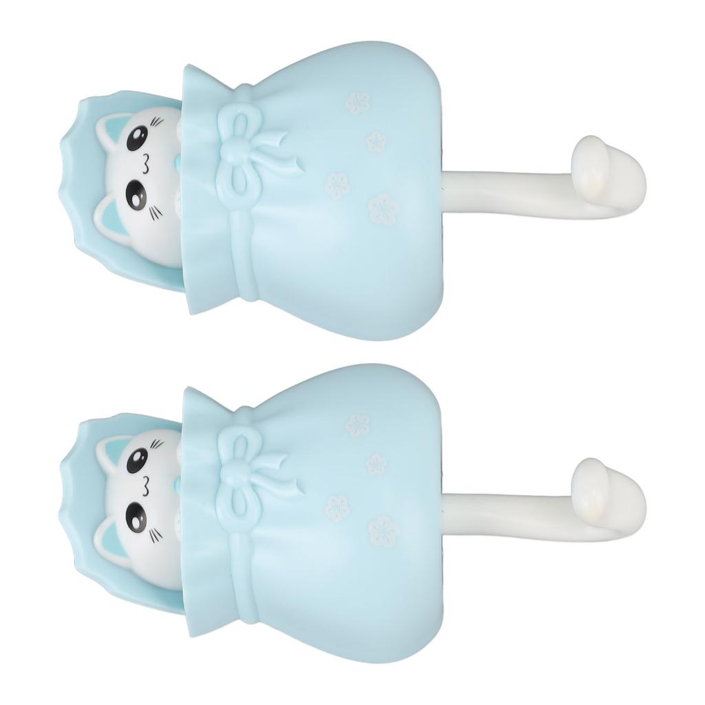 Cute Adhesive Hook Cartoon Cat Wall Mount Clothes Hanger Hook for Hat Coat Bag Towel