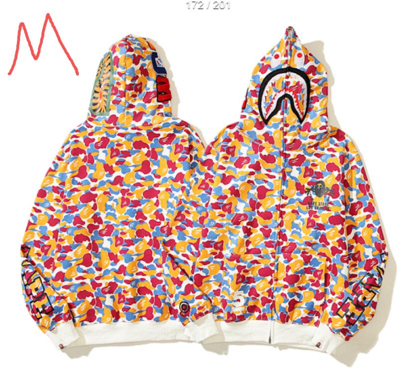 Unisex 3D Print Multi-color Shark Hoodie, 2025 Classic Loose Fit, Plus Size Cardigan Jacket