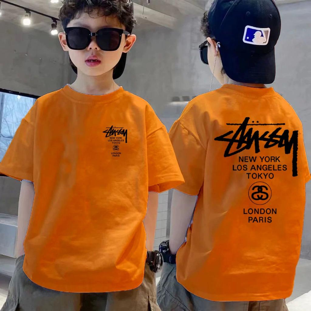 Round Neck Children's Fashionable Printed T-shirt