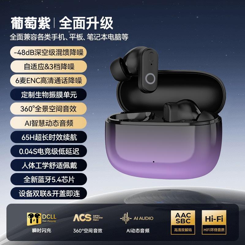 

[P positioning] New Bluetooth headset, in-ear long battery life high sound quality wireless фіолетовий