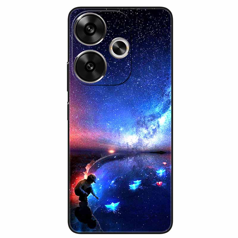 For Xiaomi Redmi 13 Case Animals Painted Black Silicone TPU Soft Bumpers for Redmi 13 4G 5G Redmi13 Phone Cover Protect Capa
