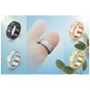 Star Moon Rotating Ring, Stainless Steel Stress Relief Spinner Jewelry, Unisex Anxiety Ring Gift Size 6-11