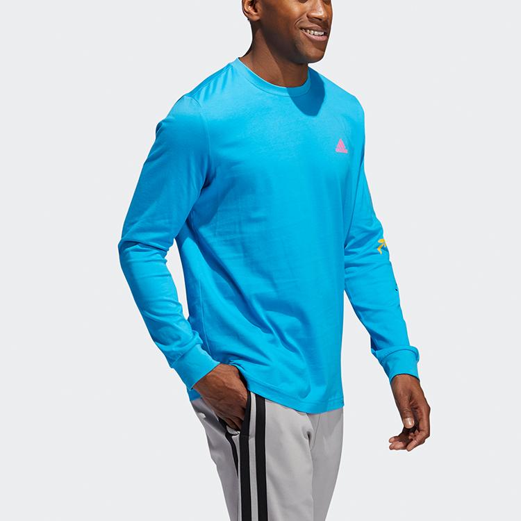 Adidas Sweatshirts Men's Teal Crew Neck Moderate Regular GR1284