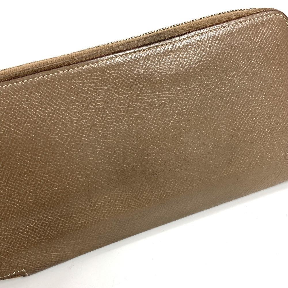 HERMES Azap Long Silk-In Wallet Zip Around Long Wallet Epsom Etoupe gray