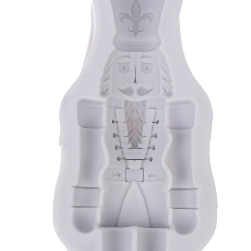 Nutcracker Soldier Fondant Silicone Molds Christmas Chocolate Molds For Cake Decorating Gum Paste Polymer Clay Mold Bakeware