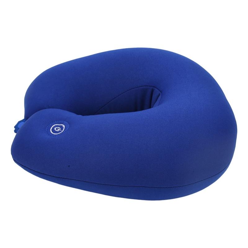 Travel Pillow Memory Foam U Shaped Electric Vibration Message Airplane Neck Message Pillow Blue