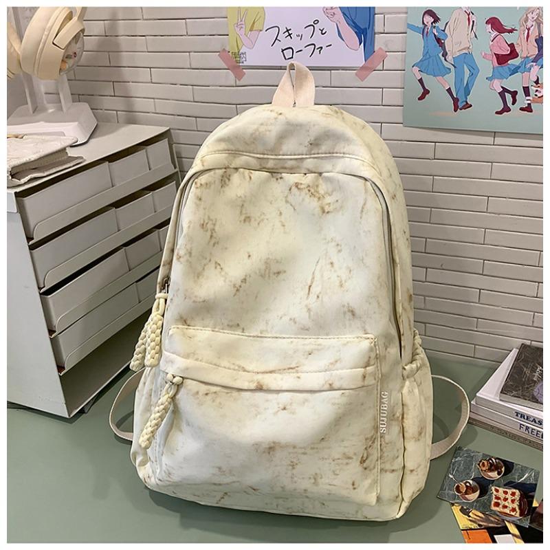 Girls Korean Version of Ins Simple Large Capacity Tie Dye Backpack New High School Students Backpack.