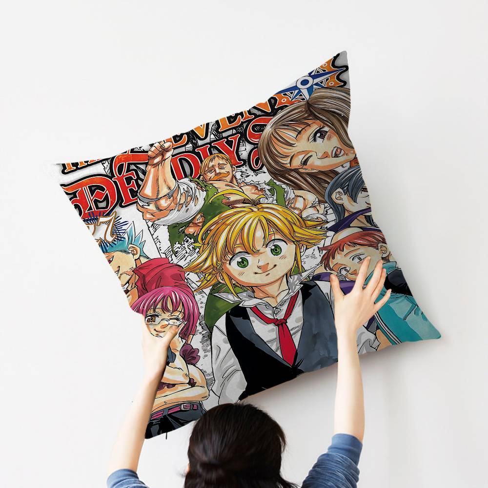 Japan Anime Figure The Seven Deadly Sins Cushion Cover Decorative Pillow Sofa Home Decor Case Pillow Cases