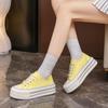 Mode Lässiger Damen Schuh Espadrilles Plateau Allround Runde Zehenpartie Tennis Damen 2024 Überkreuz Atmungsaktiv Sommer Canvas Schnürschuh