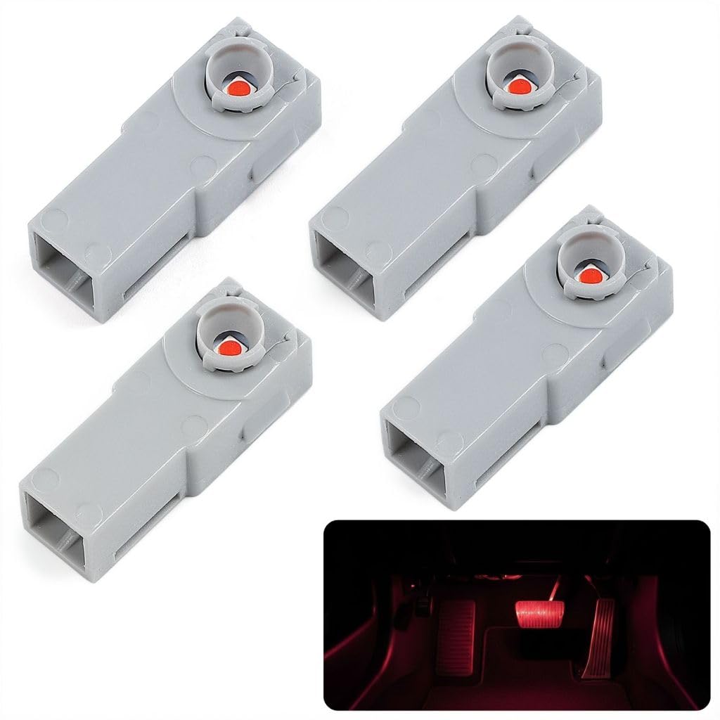 calm wish Foot Light Car Lamp LED Interior Illumination Set красный