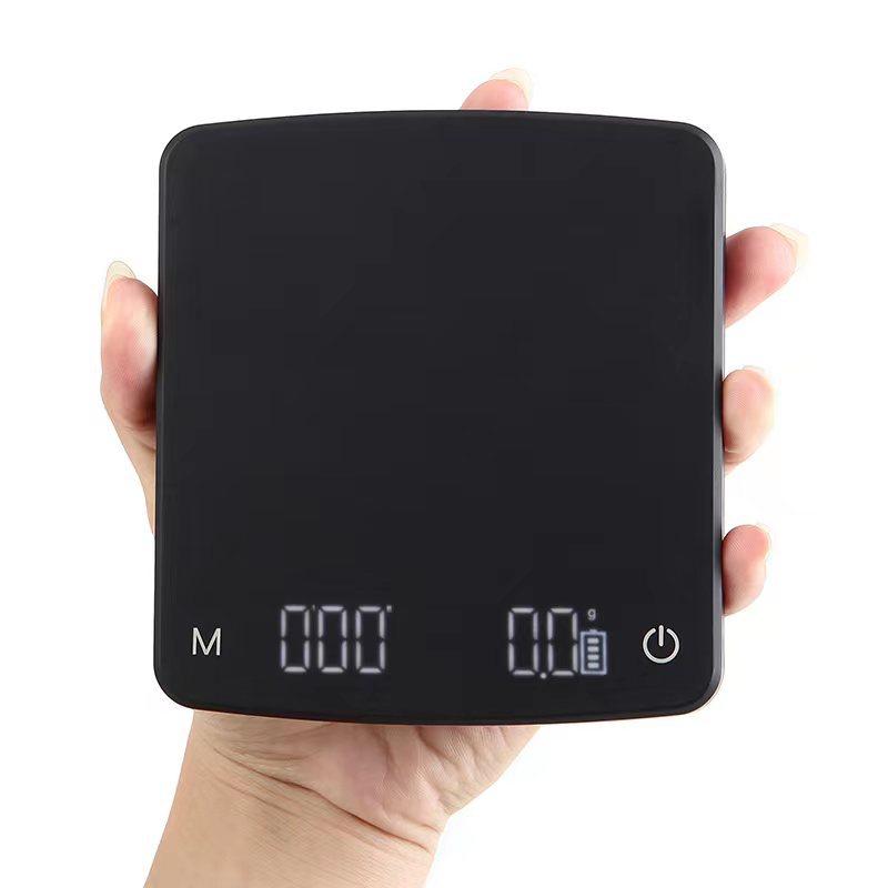 Hand-drip Coffee Digital LED Display Rechargeable Electronic Scale with Timer and Tare Function for Gram Weighing Coffee Brewing
