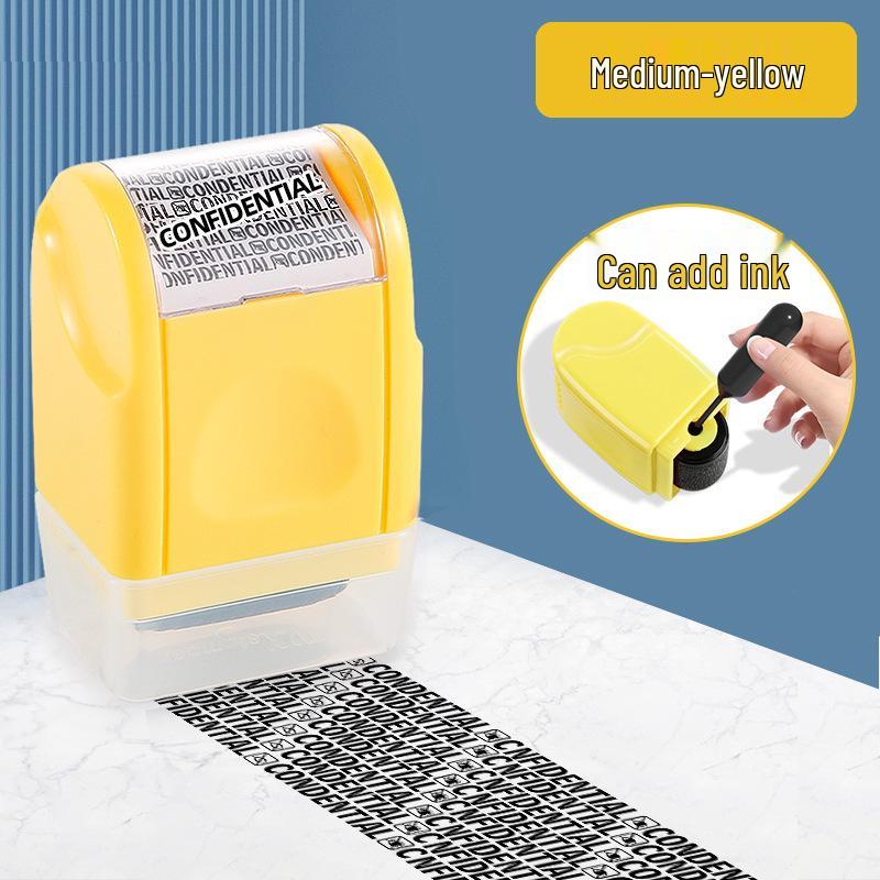 Privacy Seal Roller Stamp: Jumbled Code Address Protection Pen