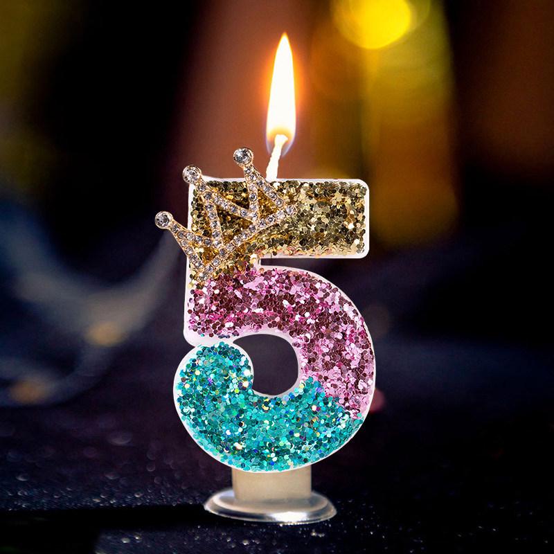 Creative Crown Birthday Number Candles - Adult & Kids Cake Decoration Topper