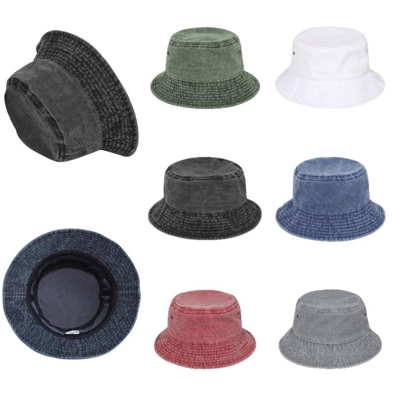 Vintage Cotton Bucket Hat For Men And Women With Large Brim