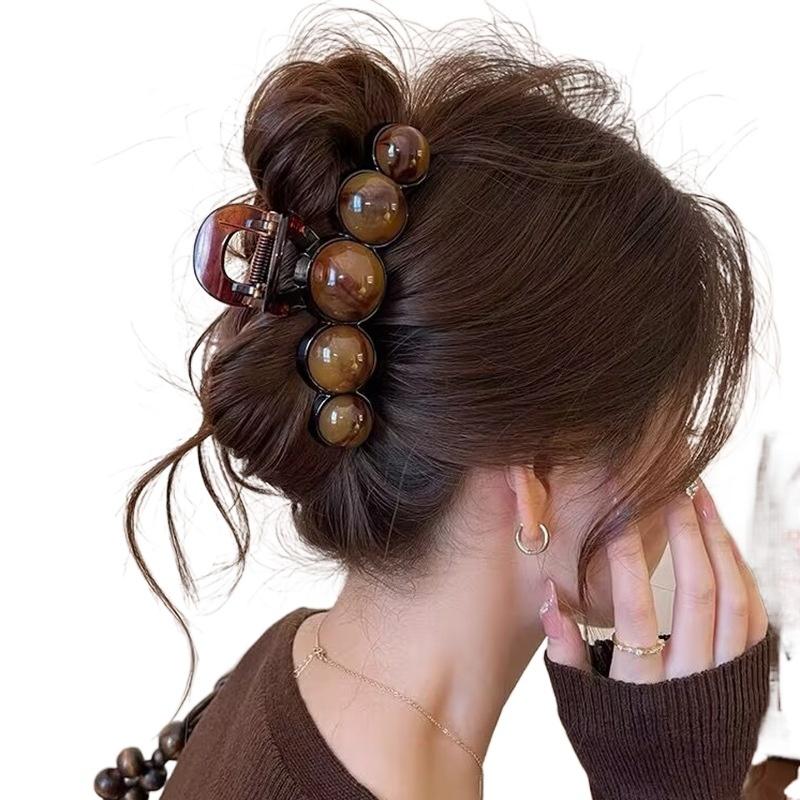 Pinza per Capelli Grande di Alta Gamma con Perline 2026 Nuova Minimalista a Pinza per Donne Parte Posteriore della Testa Capelli Spessi Accessorio per Acconciature