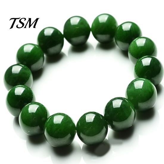 Přírodní 10mm tmavě zelené umělé nefritové kulaté korálky Strečový náramek jako dárek