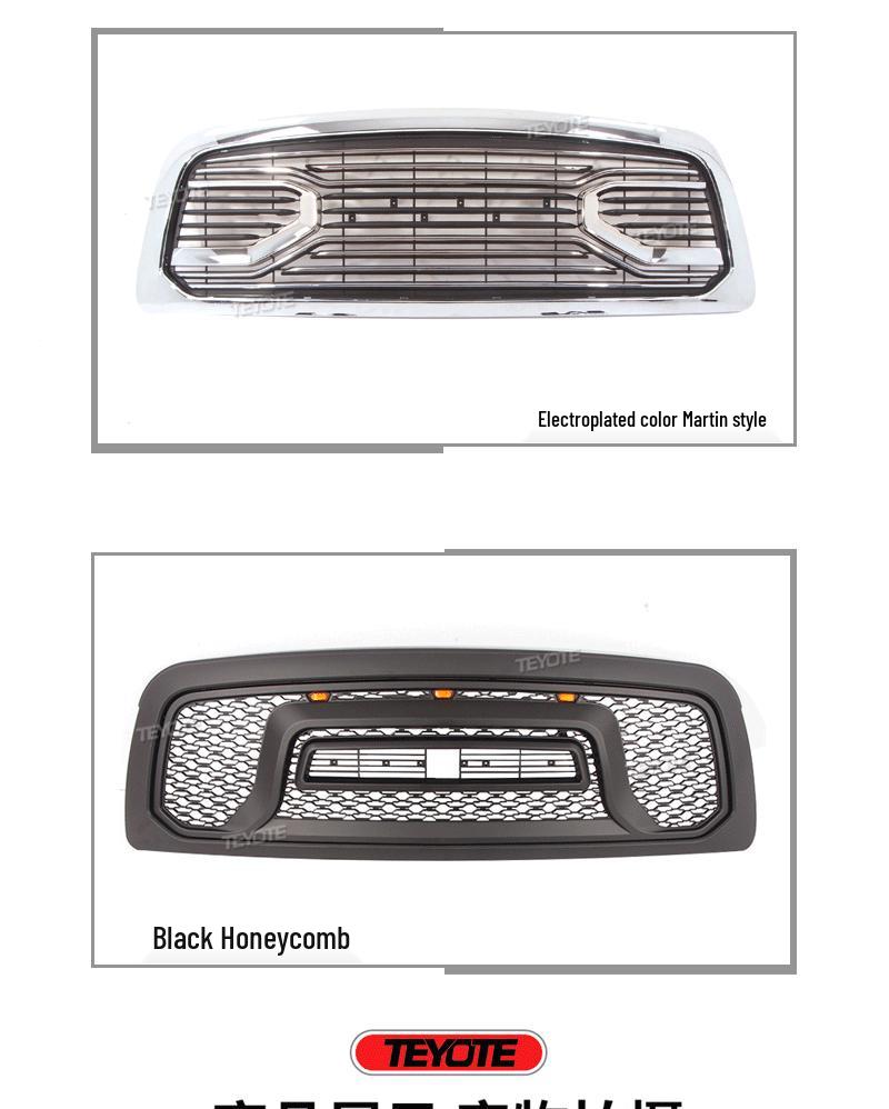 Dodge RAM 1500 Grille (09-13) - Honeycomb Martin Electroplated Style
