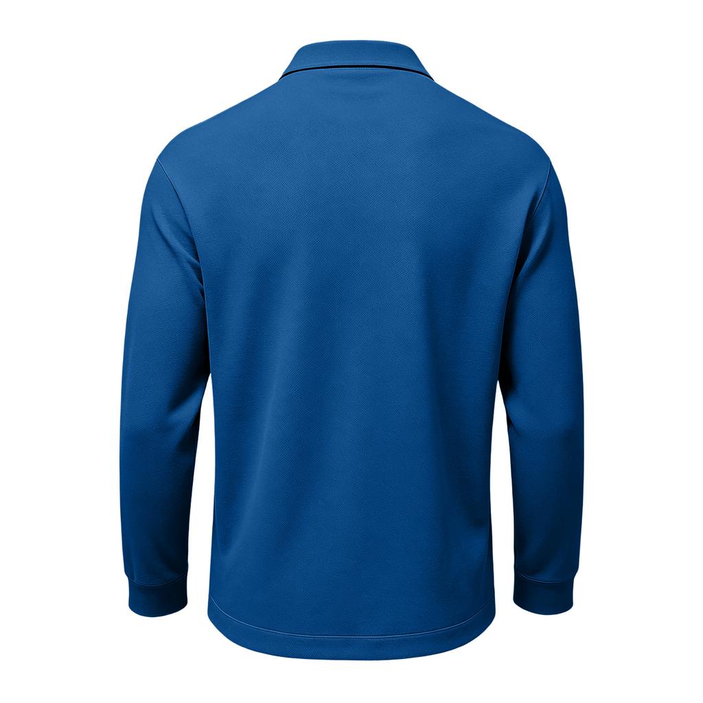 Herren Langarm Golf Poloshirt Schnelltrocknend Atmungsaktives Netzgewebe Lässiges Leichtes Golfshirt mit Knopfkragen Geeignet für Outdoor-Sportarten