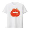 Red Kiss Lips T Shirt vintage Washed Breathable fashion streetwear Stylish Comfortable graphic Soft Unisex homme
