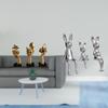 Resin Thinker Statues And Bunny Family Figurine Sculptures Abstract Art Tabletop Decorations for