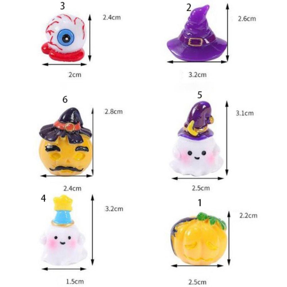 Eyeball Ghost Ornaments 3D Resin Halloween Ornament Creative Halloween Small Ornament  Home