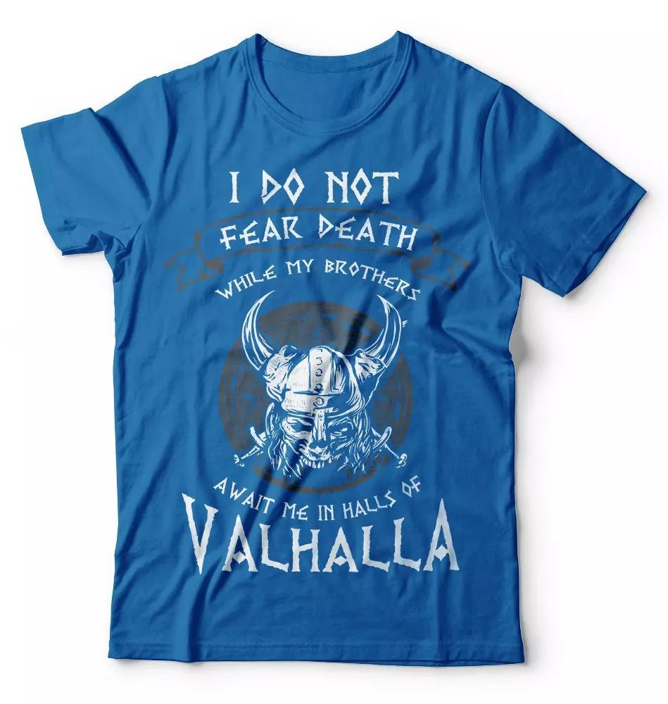 Valhalla T-shirt Viking Shirt the vikings Tee shirt Ragnar T-shirt Odin T-shirt Short Sleeve Summer Men's T-Shirt Cotton Tee
