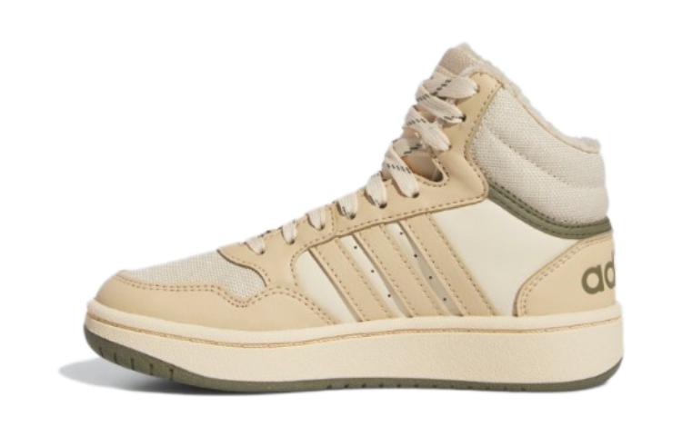 Adidas Hoops 3.0 Mid Abrasion Resistant Abrasion Resistant Mid top Kids  Skateboarding Shoes Khaki Kids  IF7738 31