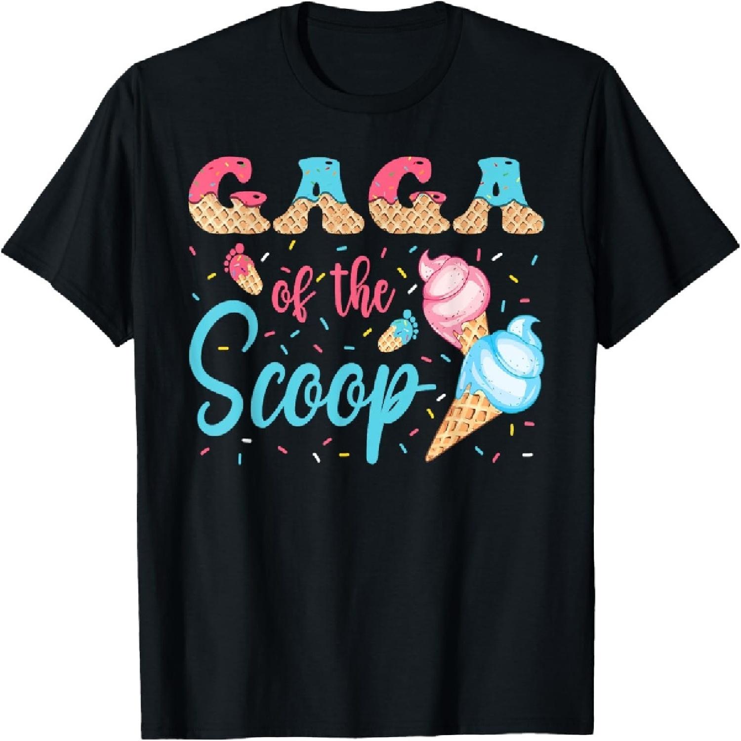 

Футболка для вечеринки по случаю раскрытия пола ребенка с мороженым XXXXXL чёрный