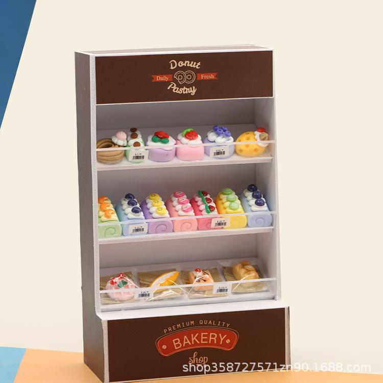 Miniature Food Play Cake Rack Breadboard Supermarket Shelf Mini Model 1:12 Points Doll House Play House Ornament