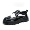 New Men Casual Office Business Formal Oxford Thick Bottom Dress Shoes Men Gentleman Outdoor Patent Leather Wedding Shoes Fashion