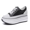8CM Genuine Leather Women Casual Shoes 7cm Platform Wedge Female Women Sneakers Chunky Spring Autumn Shoes Summer
