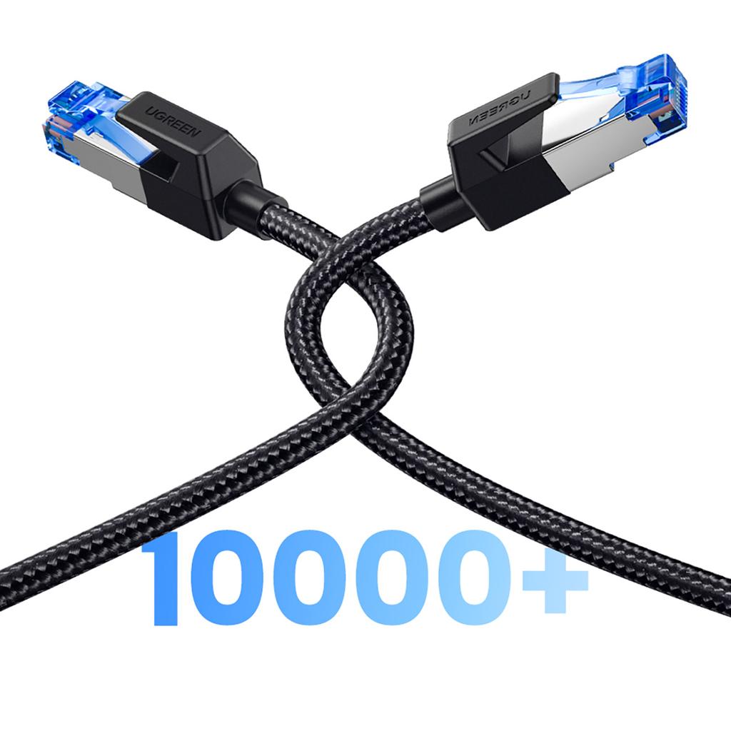 UltraShield Cat8 Ethernet Cable, 1.5m - High-Speed RJ45 Network Cable, Durable Copper Core – Black