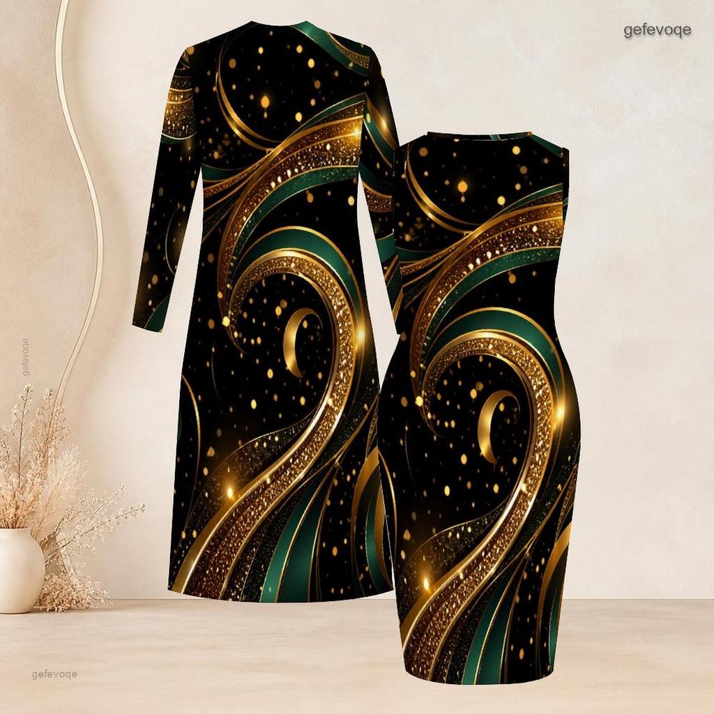 Women Plus Size Printed Two Piece Set Long Sleeve Open Front Cardigan Sleeveless Bodycon Dress