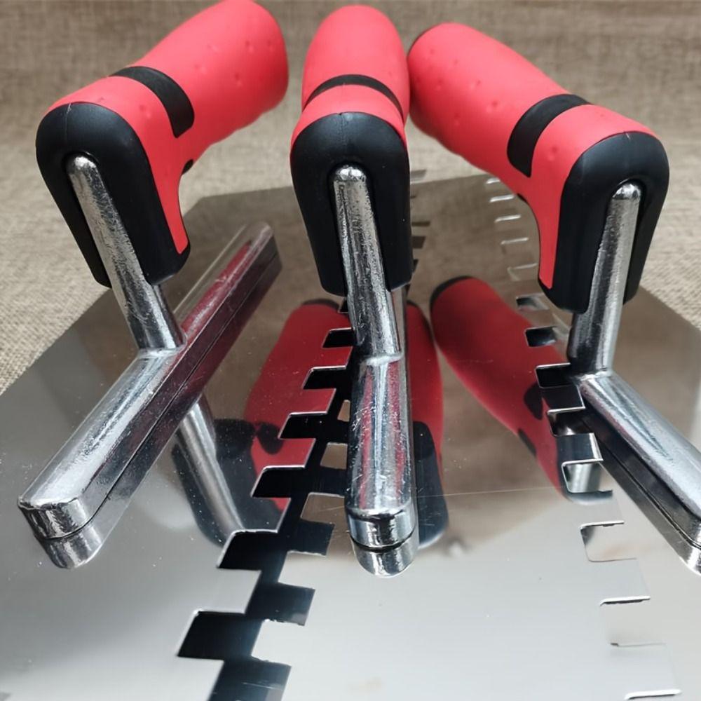 3 PEZZI Cazzuola Metallica Resistente Manico Ergonomico Cazzuola in Acciaio Inossidabile Cazzuola per Muratura Lavori con Piastrelle