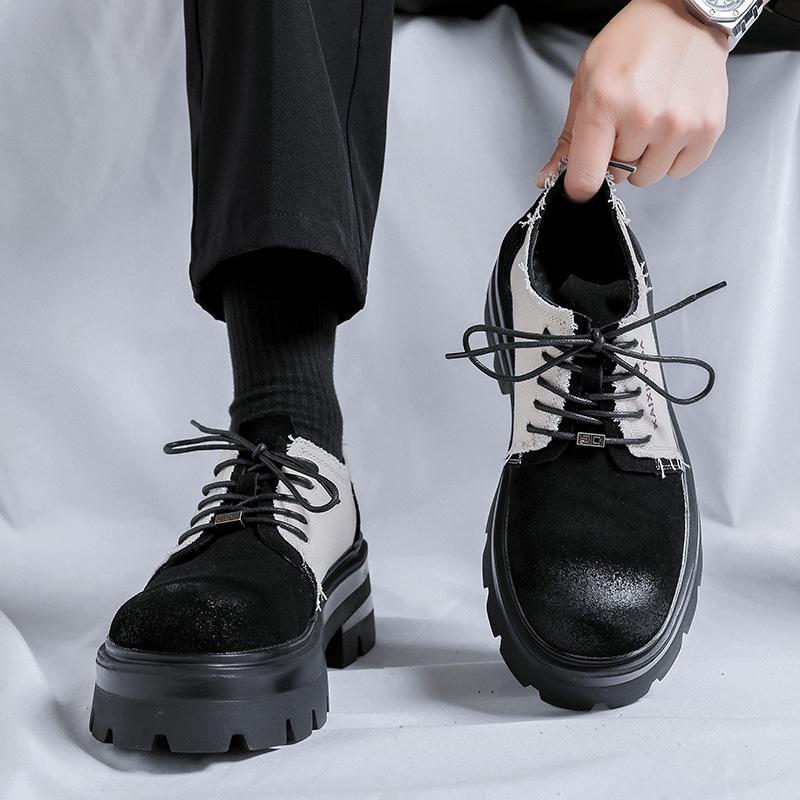 New dress leather shoes men's shoes genuine leather men's British retro derby shoes niche youth business shoes 30399-R